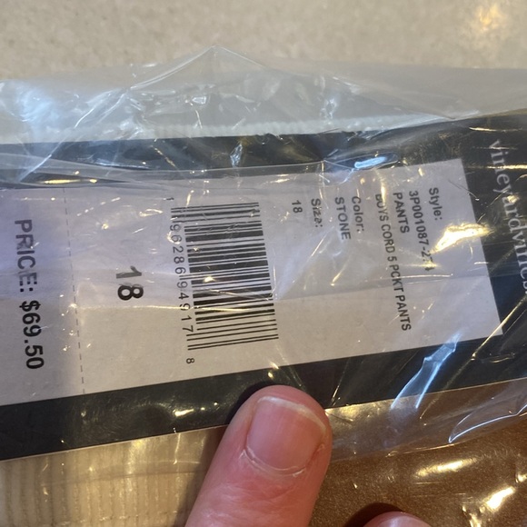 Brand new with tags vineyard vines 5 pocket pants corduroy size 18 stone - Picture 3 of 5